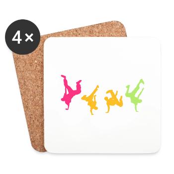 break dance hip hop danseur16 - Coasters (set of 4) - white - Front