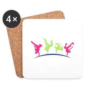 break dance hip hop danseur18 - Coasters (set of 4) - white - Front