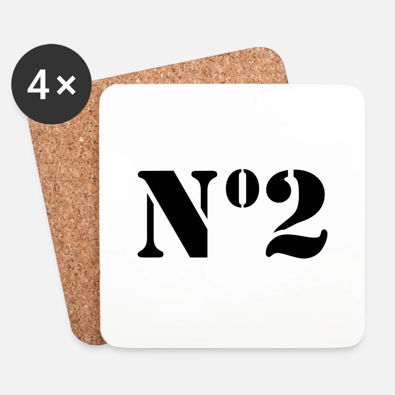 Nummer 2 // no2 - Untersetzer (4er-Set) - Weiß