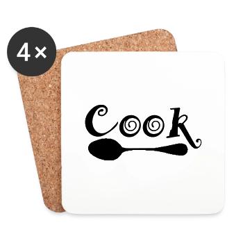 cook - Dessous de verre (lot de 4) - blanc - Devant