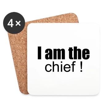 i am the chief ! - Untersetzer (4er-Set) - Weiß - Vorne