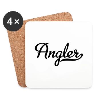 Angler - Untersetzer (4er-Set) - Weiß - Vorne