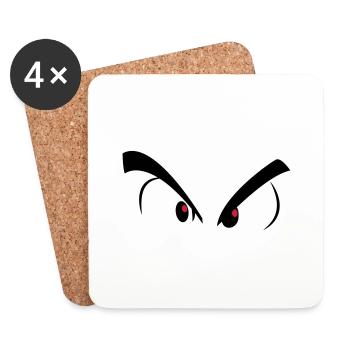bad eyes - Coasters (set of 4) - white - Front