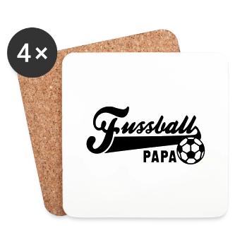 Football PAPA - Dessous de verre (lot de 4) - blanc - Devant