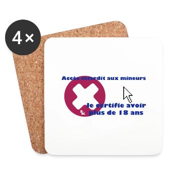 + 18 by dk - Coasters (set of 4) - white - Front