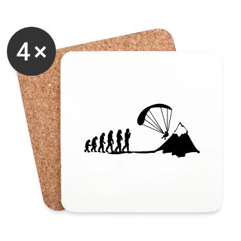 paragliding evolution - Untersetzer (4er-Set) - Weiß - Vorne