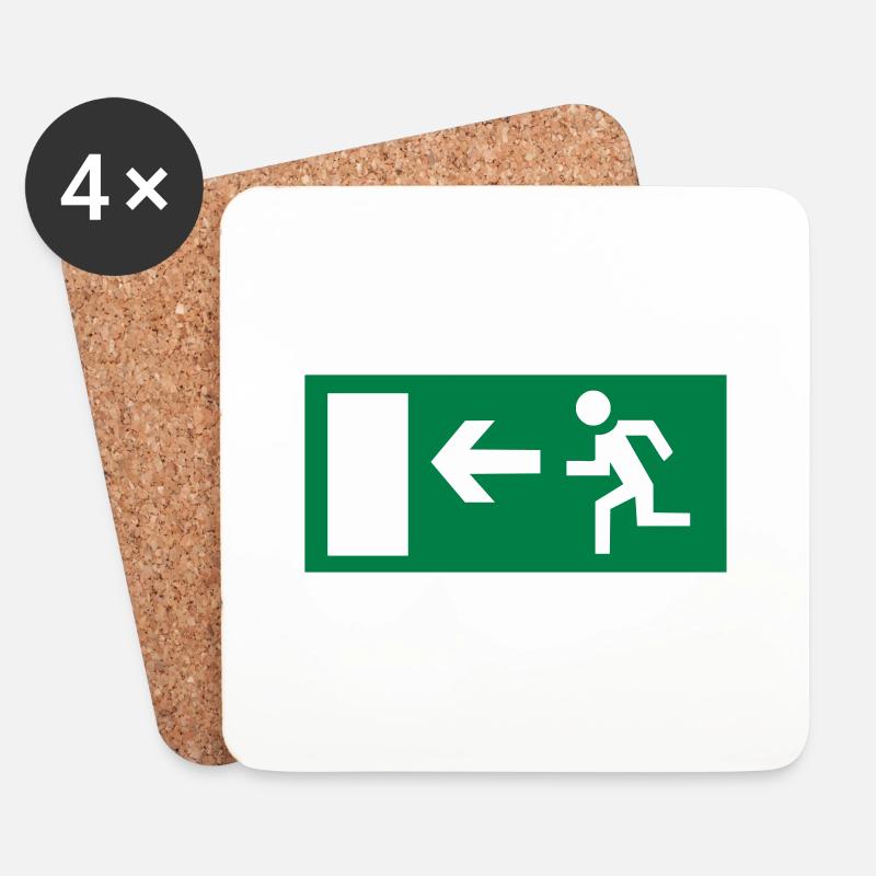 emergency exit - Coasters (set of 4) - white