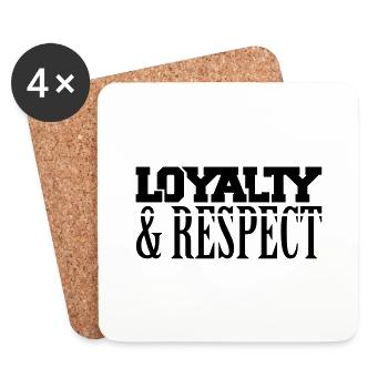 loyalty_respect_t1 - Dessous de verre (lot de 4) - blanc - Devant