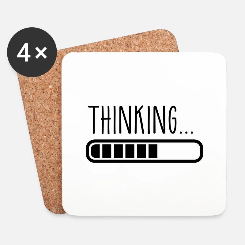 loading laden thinking denken - Untersetzer (4er-Set) - Weiß