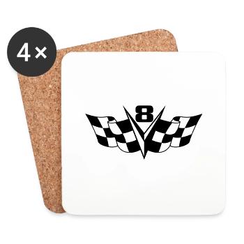 v8 Power - Dessous de verre (lot de 4) - blanc - Devant