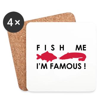 Fish Me I'm Famous ! - Dessous de verre (lot de 4) - blanc - Devant
