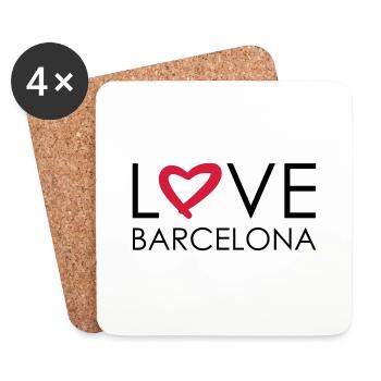 love barcelona - Untersetzer (4er-Set) - Weiß - Vorne
