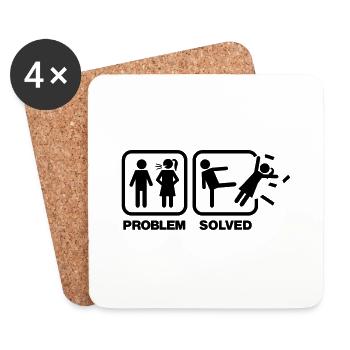 problem solved - Untersetzer (4er-Set) - Weiß - Vorne