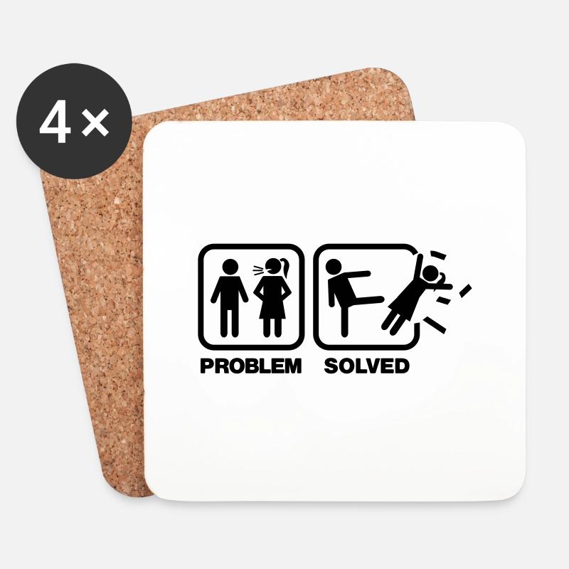 problem solved - Coasters (set of 4) - white