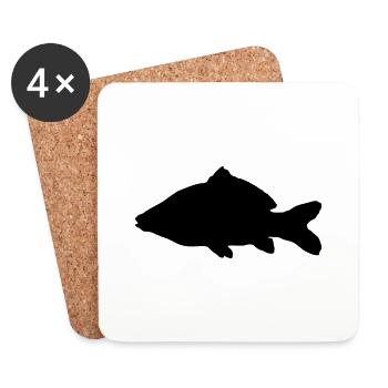 Carp - Coasters (set of 4) - white - Front