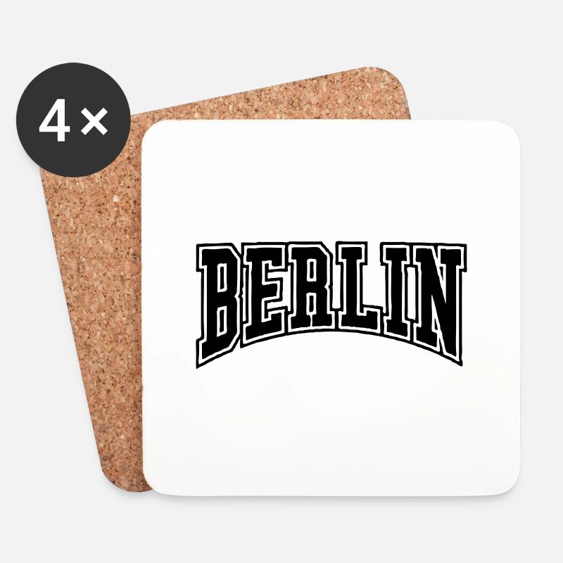 berlin_college_gewellt - Untersetzer (4er-Set) - Weiß
