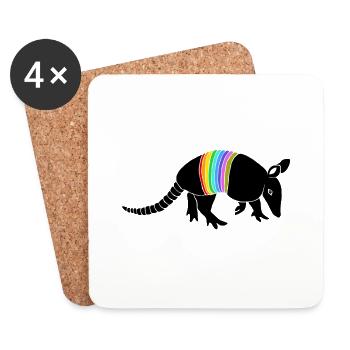armadillo - Coasters (set of 4) - white - Front