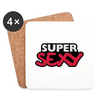 Super Sexy Design - Coasters (set of 4) - white - Front