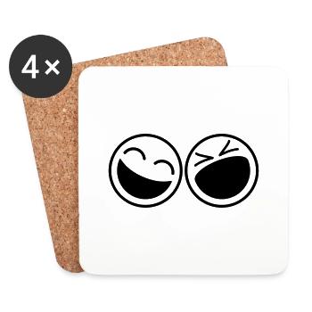Smileys - Coasters (set of 4) - white - Front