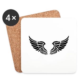 Flügel - Coasters (set of 4) - white - Front