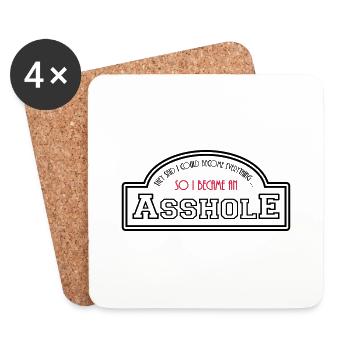 asshole - Coasters (set of 4) - white - Front
