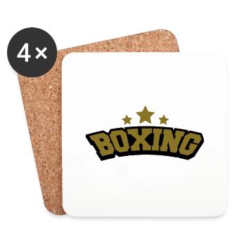 Boxing - Coasters (set of 4) - white - Front