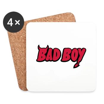 Bad Boy - Dessous de verre (lot de 4) - blanc - Devant
