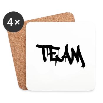 team - Dessous de verre (lot de 4) - blanc - Devant