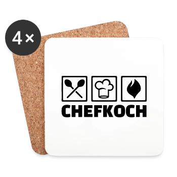 Chefkoch - Untersetzer (4er-Set) - Weiß - Vorne
