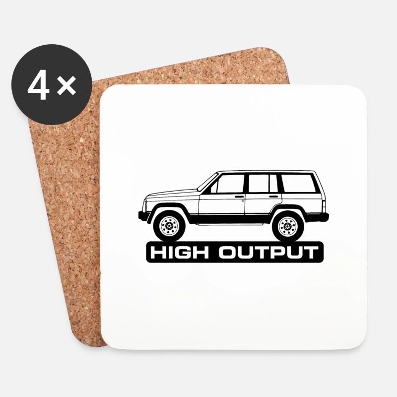 Jeep XJ High Output - Autonaut.com - Coasters (set of 4) - white