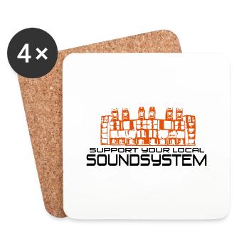 support your local soundsystem - Untersetzer (4er-Set) - Weiß - Vorne