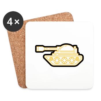 tank - Coasters (set of 4) - white - Front