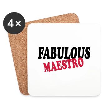 Fabulous maestro - Coasters (set of 4) - white - Front