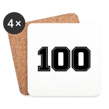 100 - Untersetzer (4er-Set) - Weiß - Vorne