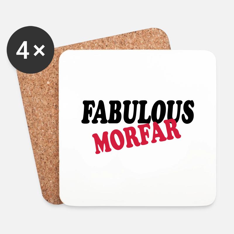 Fabulous morfar 111 - Untersetzer (4er-Set) - Weiß