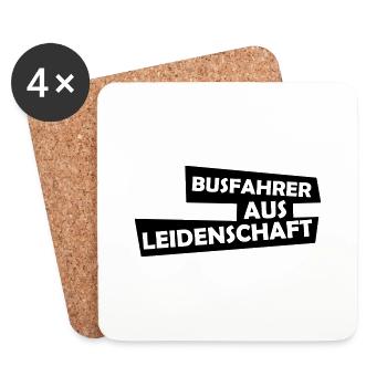 busfahrer aus leidenschaft - Untersetzer (4er-Set) - Weiß - Vorne