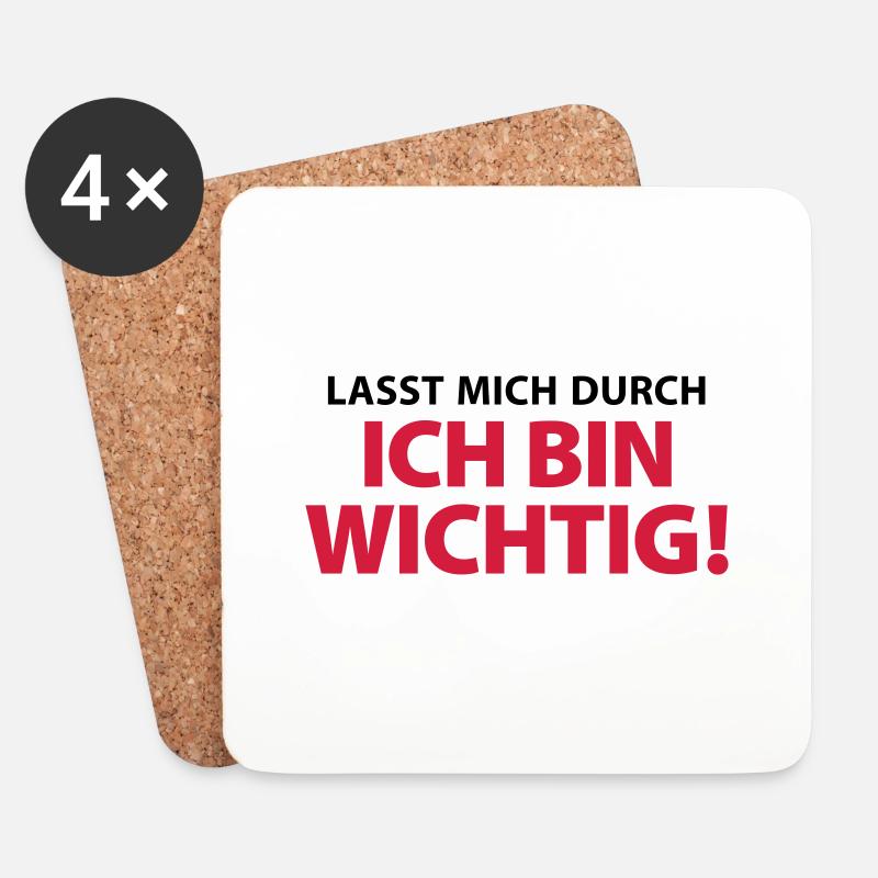Lasst mich durch ich bin wichtig Chef Held Kapitän - Untersetzer (4er-Set) - Weiß