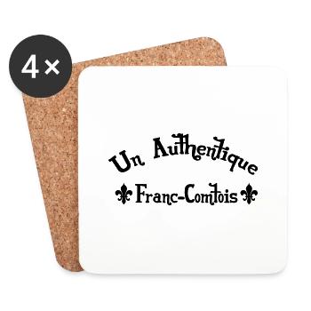 Franche-comté / Franc-Comtois / Franc-Comtoise - Dessous de verre (lot de 4) - blanc - Devant