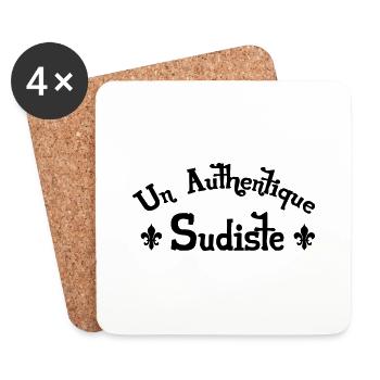 Sud / Sudiste / Basque / Catalan / Provence / 13 - Dessous de verre (lot de 4) - blanc - Devant