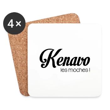 Bretagne - Kenavo les moches ! - Dessous de verre (lot de 4) - blanc - Devant