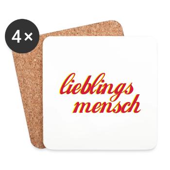 lieblingsmensch_2 - Untersetzer (4er-Set) - Weiß - Vorne