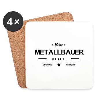 Bester Metallbauer - Untersetzer (4er-Set) - Weiß - Vorne