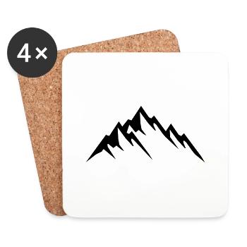 mountains design - Untersetzer (4er-Set) - Weiß - Vorne