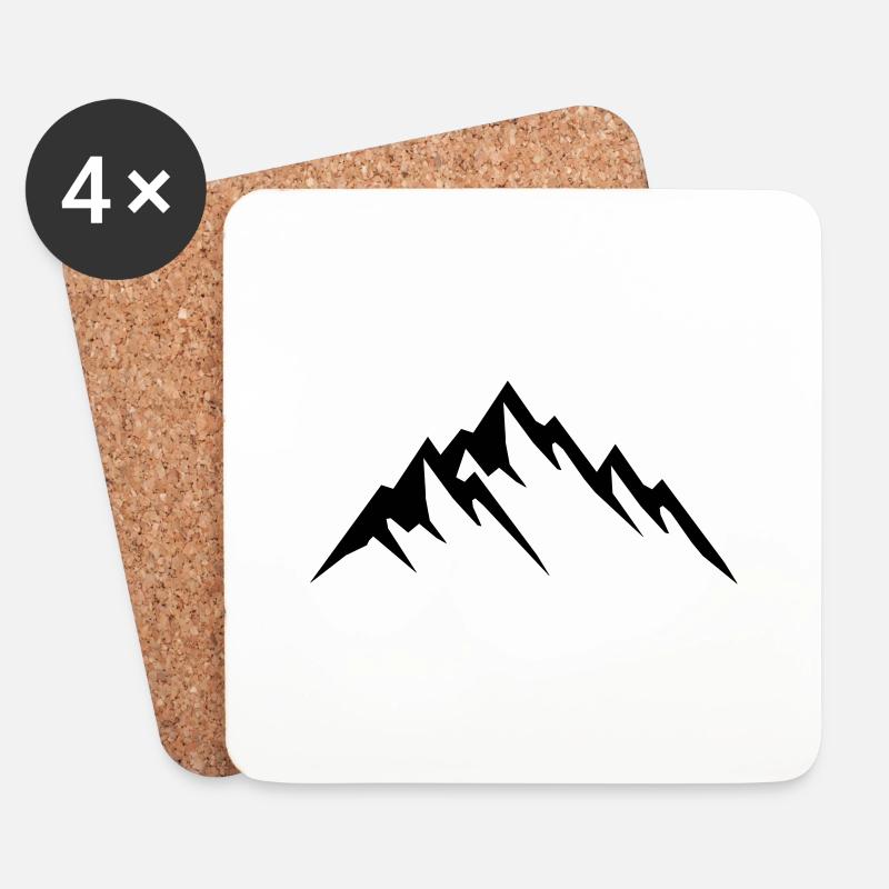 mountains design - Untersetzer (4er-Set) - Weiß