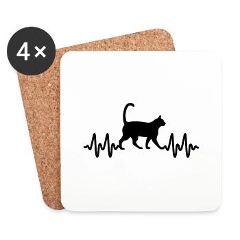 cats - Untersetzer (4er-Set) - Weiß - Vorne