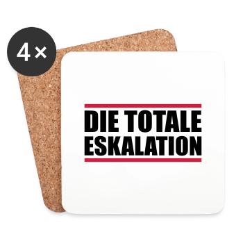die totale eskalation - Untersetzer (4er-Set) - Weiß - Vorne