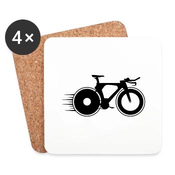 cyclisme - Dessous de verre (lot de 4) - blanc - Devant