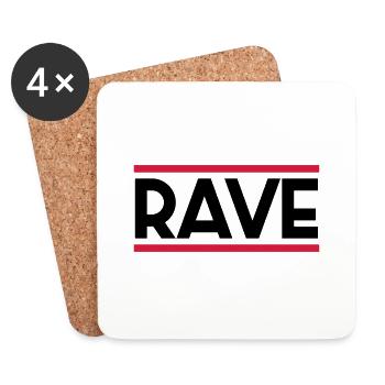 RAVE - Untersetzer (4er-Set) - Weiß - Vorne