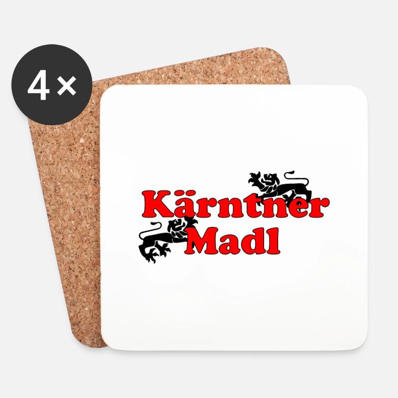 Kärntner Madl - Untersetzer (4er-Set) - Weiß