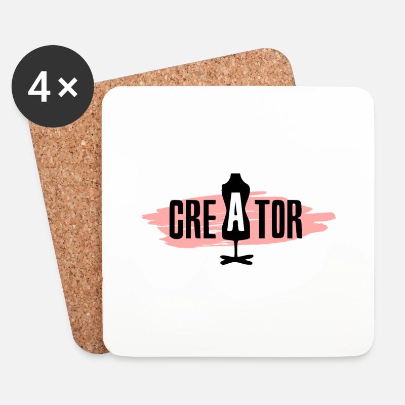 Schöpfer, Gestalter, Modeschöpfer, Modedesigner - Untersetzer (4er-Set) - Weiß